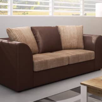 Dvojsedák DYLAN 2, béžová látka/hnědá látka