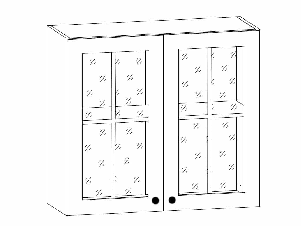 PROWANSJA horní vitrína G80S, borovice andersen