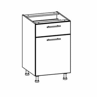 TIFFANY, dolní skříňka D50S1, bílý lesk