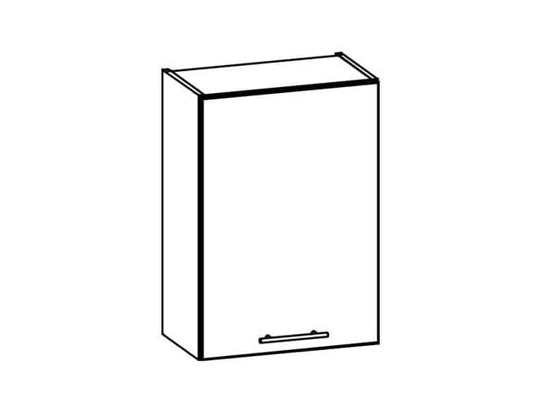 TIFFANY, horní skříňka G50, bílý lesk