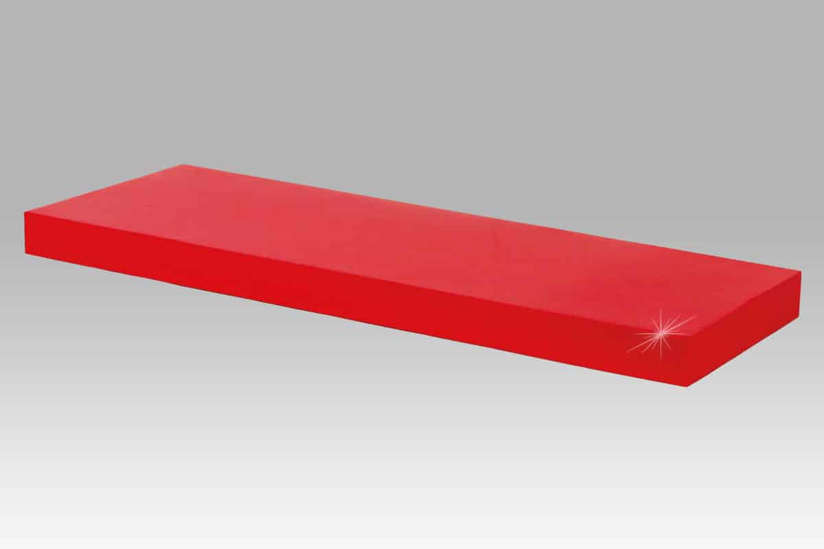 Nástěnná polička 60 cm  P-001 RED, červený lesk