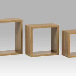 Nástěnná polička P-012 OAK, sada 3 ks, dub
