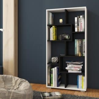 Regál DOMINO C, bílá/černá