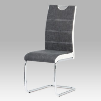 Jídelní židle HC-582 GREY2, šedá/bílá