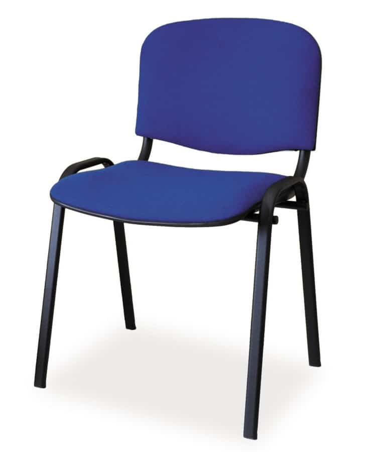 Čalouněná židle ISO, černá/modrá