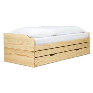 Rozkládací postel FENIX, masiv borovice, lak