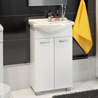 Koupelnová skříňka NEJBY s umyvadlem, bílá