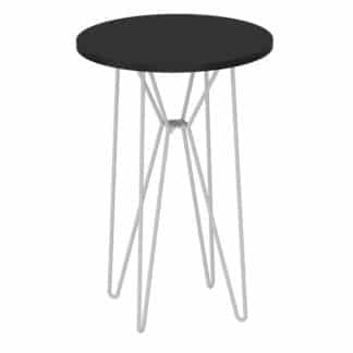 RUBEN odkládací stolek, černý dub/bílý kov