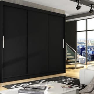 Šatní skříň ASTON II, černý mat