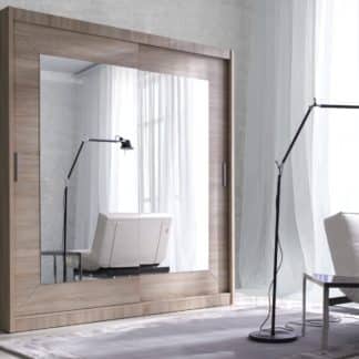 ALFA šatní skříň se zrcadlem 180 TYP 17, dub sonoma světlý