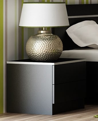 VISTA noční stolek, černá