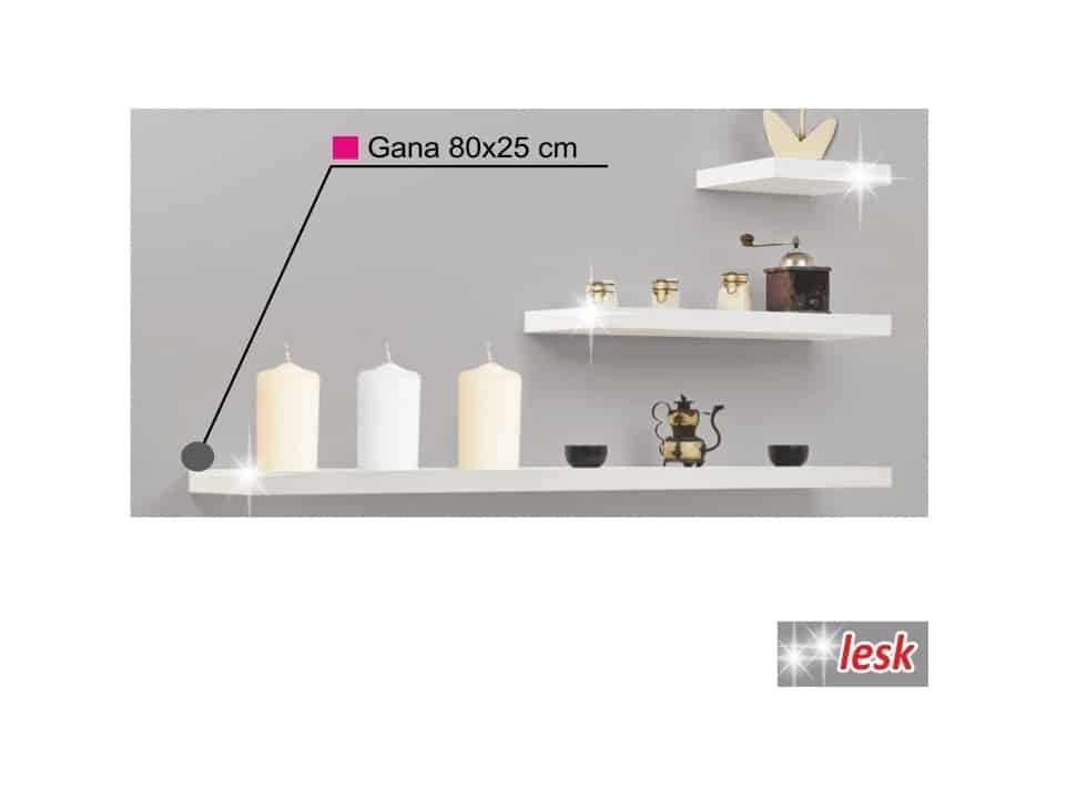 GANA police 80x25 cm, bílý lesk