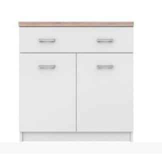 TOPTY TYP 14 komoda 2D1S, bílá/dub sonoma