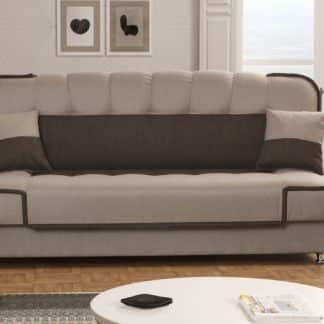 Pohovka PATRYK 2, béžová látka/hnědá látka