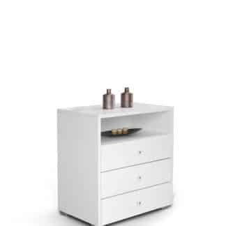 HAPPY, komoda KOM3F, bílá