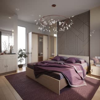 Ložnice BAZIA 1, jasan šimo světlý/tmavý