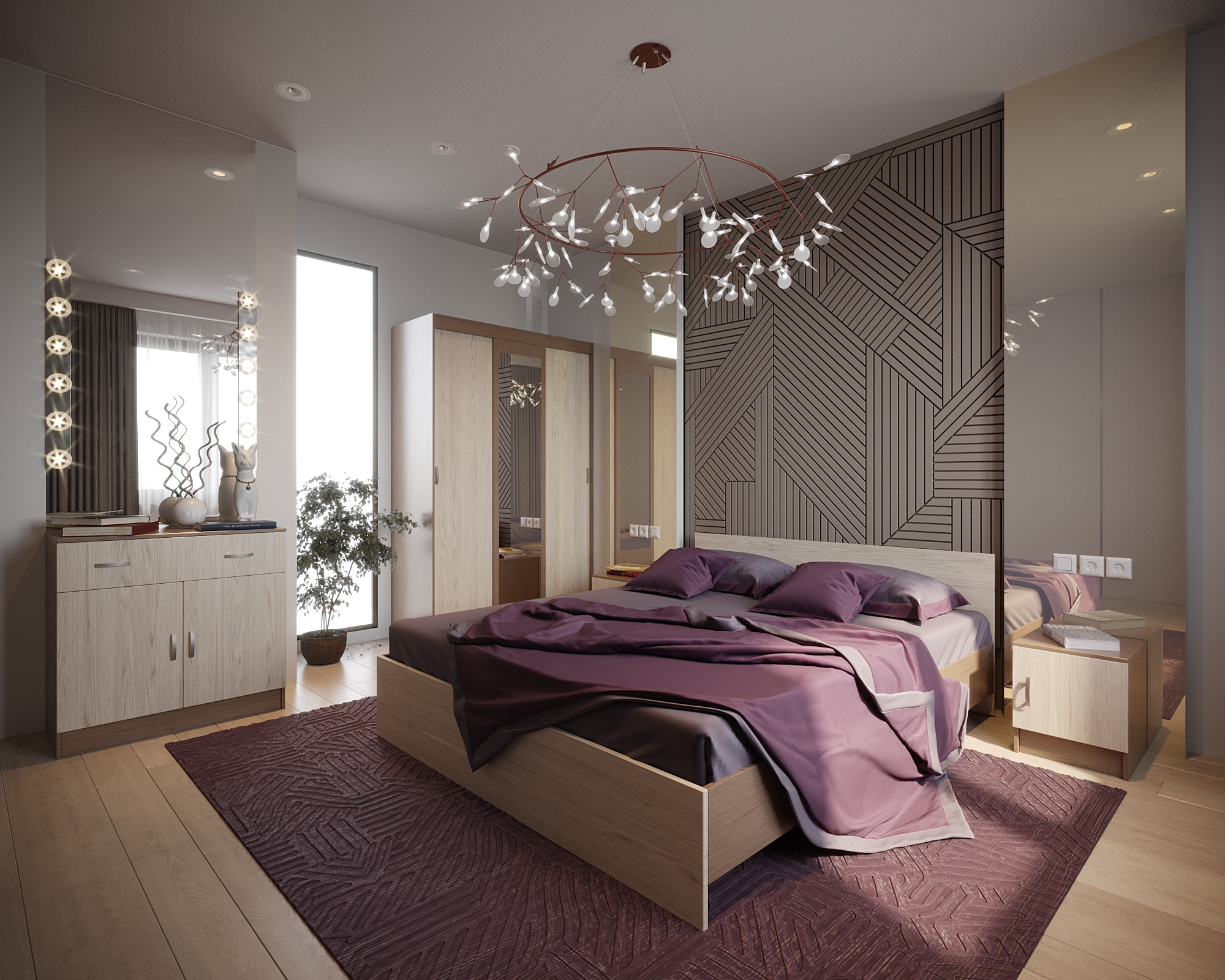 Ložnice BAZIA 1, jasan šimo světlý/tmavý