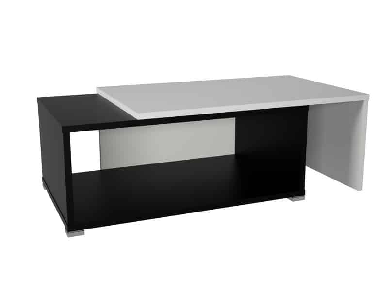 DRON konferenční rozkládací stolek, bílá/černá