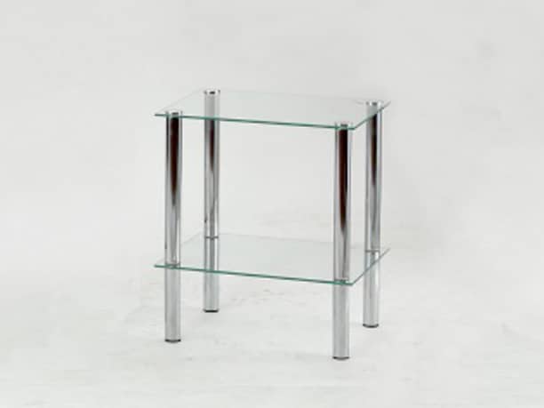 FREDDY 1 regál, kov/sklo