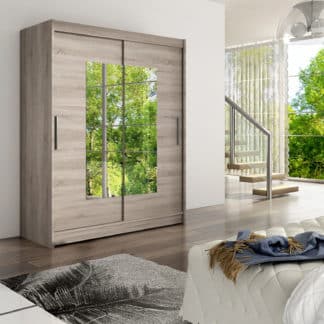 Šatní skříň WESTA III, trufla/zrcadlo