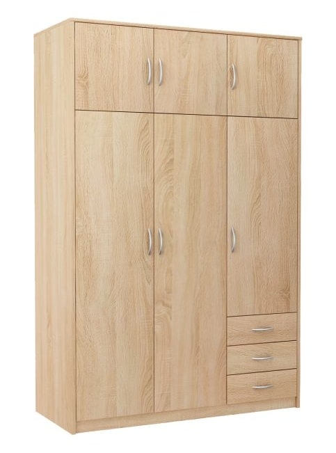 Šatní skříň VIKA 6D3SZ, dub sonoma