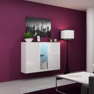 Komoda VIGO, bílá/bílý lesk