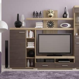 MISTRAL, obývací stěna, dub sonoma/avola šedá