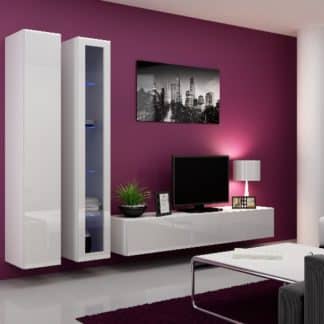 Obývací stěna VIGO 3, bílá/bílý lesk