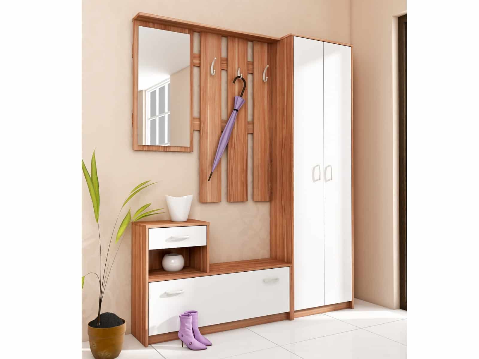 Předsíň 1, švestka/bílá