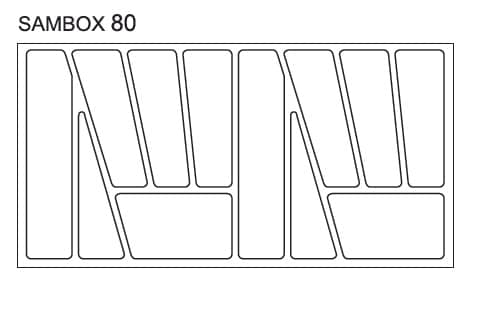 Pořadač do zásuvek SAMBOX, 80 cm
