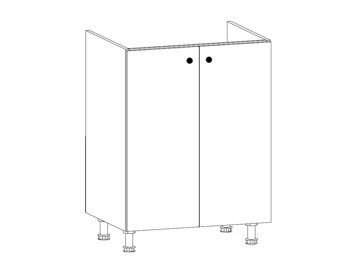 PROWANSJA dolní dřezová skříňka D60Z 2D, borovice andersen