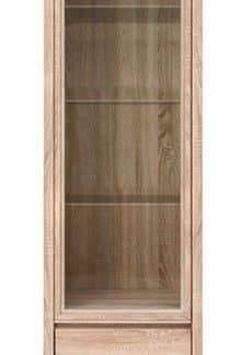 KASPIAN, vitrína REG1W2SL, dub sonoma