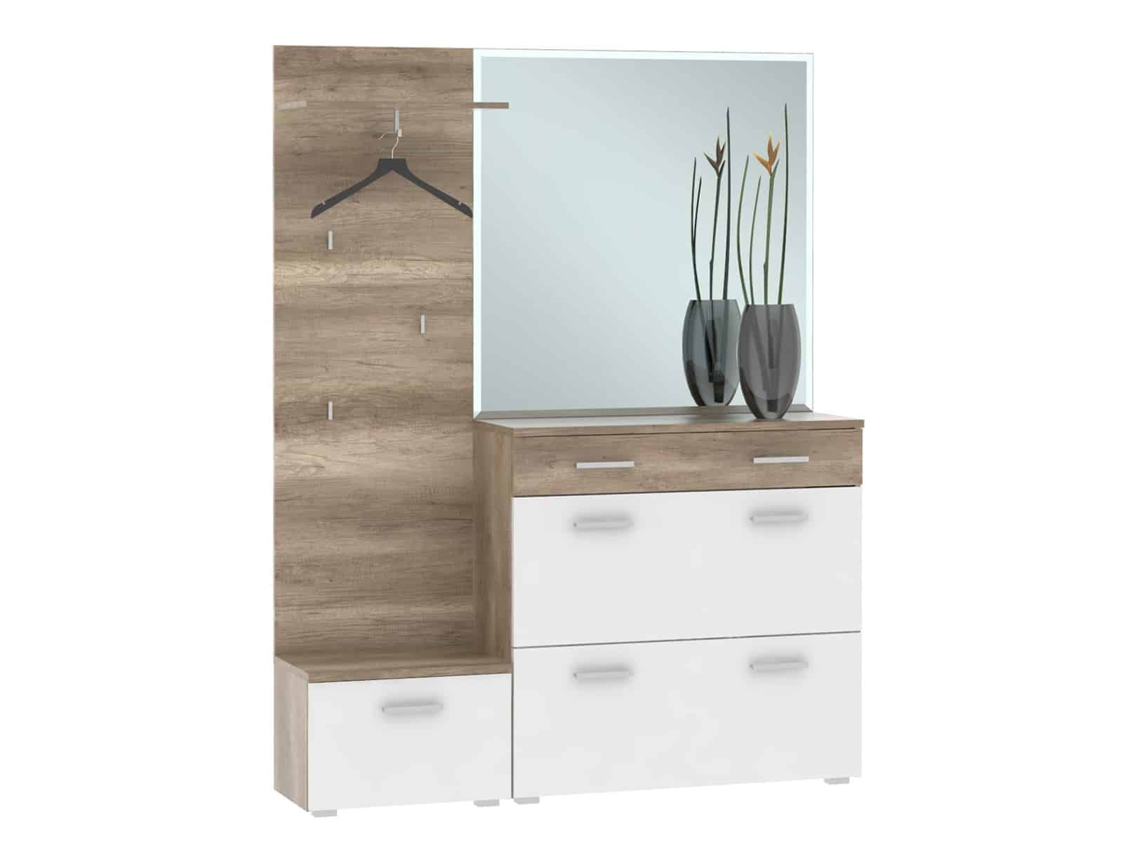 Předsíňová sestava MAXIMO 00, canyon oak/bílý lesk