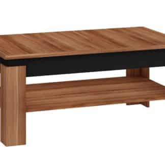 Konferenční rozkládací stolek BOSTON, švestka wallis/černý lesk