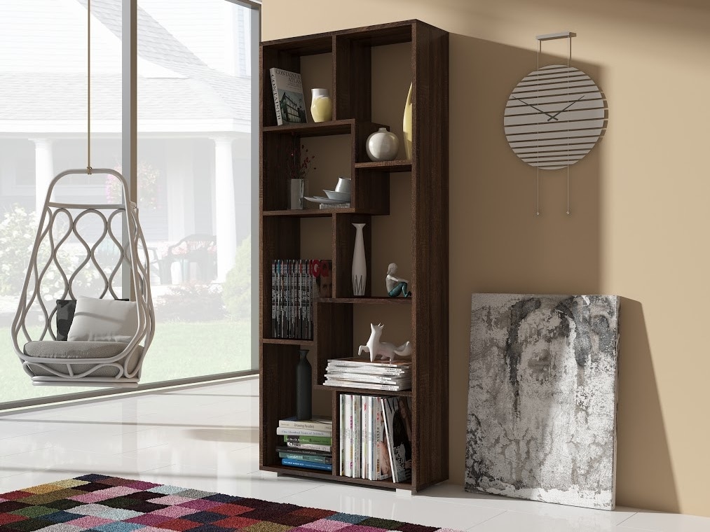 Regál DOMINO, dub sonoma tmavá