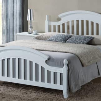 Postel s roštem LIZBONA 140x200 cm, bílá