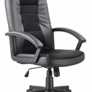 Kancelářské křeslo Q-019, černá ekokůže/černá látka
