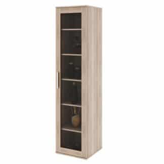 Vitrína policová + sklo DUNAJ 4, dub sonoma