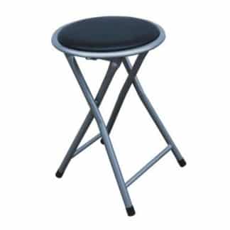 IRMA TABURET DR-9-702 CERNA EKOKUZE + STRIBRNA