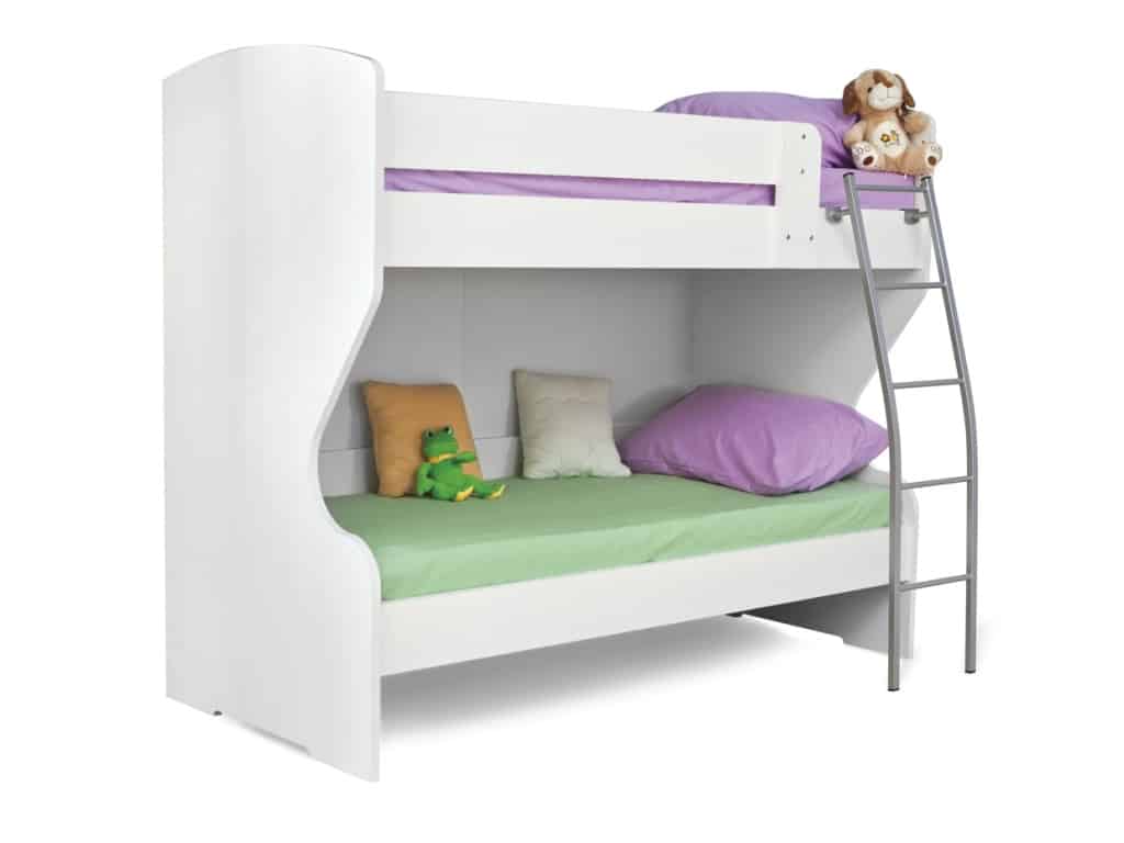 HAPPY, patrová postel, bílá