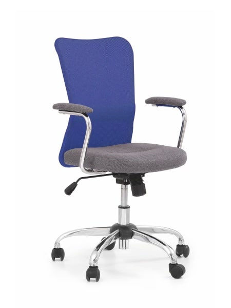 Dětské křeslo ANDY, šedá/modrá