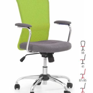 Dětské křeslo ANDY, šedá/zelená