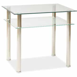 Jídelní stůl PIXEL 80x60 cm, kov/sklo