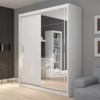 FADO skříň se zrcadlem 180, bílá