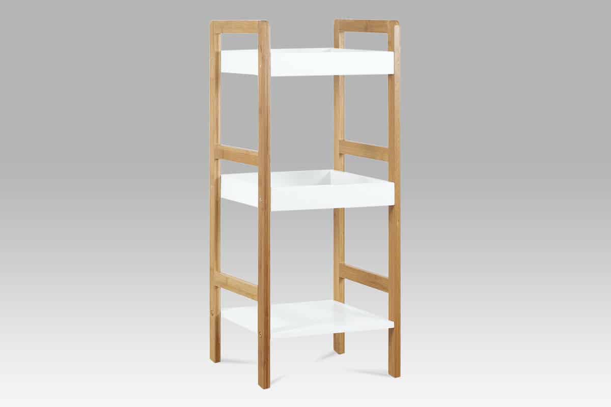 Regál DR-013-3, 3 police, lakovaný bambus a MDF