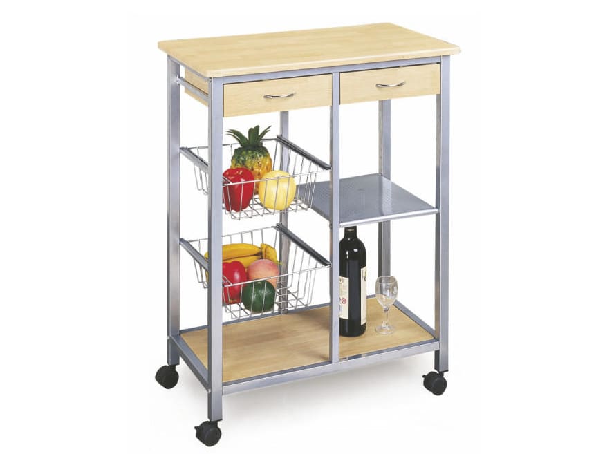 HELGA kuchyňský pult, buk/stříbrná