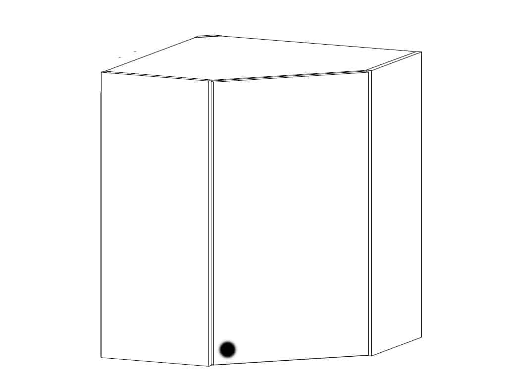 PROWANSJA horní rohová skříňka G60N pravá, borovice andersen