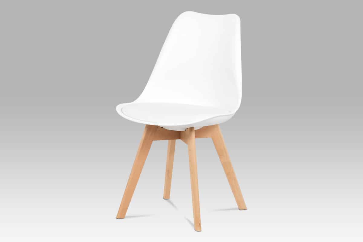 Jídelní židle CT-752 WT, bílá / masiv buk