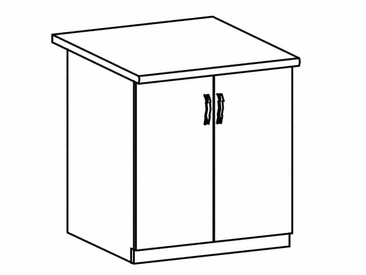 ROYAL, skříňka dolní D80, borovice norská