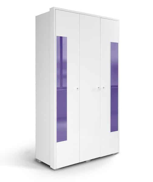 HAPPY, skříň 220 03V2F, bílá/fialová